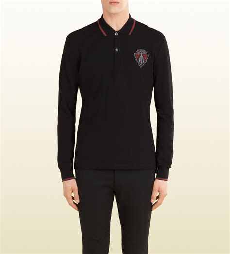 mens gucci long sleeve|Gucci long sleeve polo shirt.